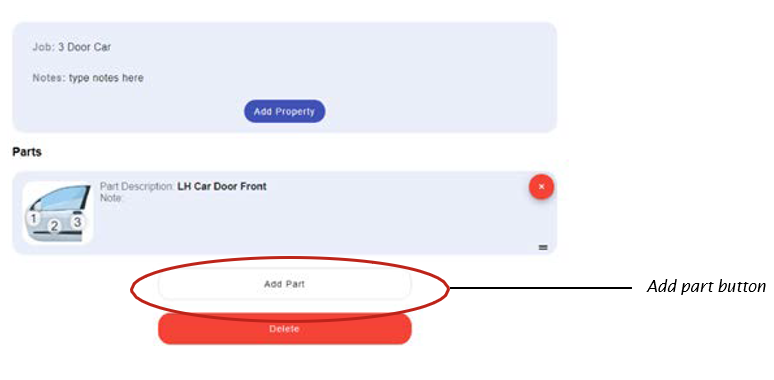 Add part to template Add part to template