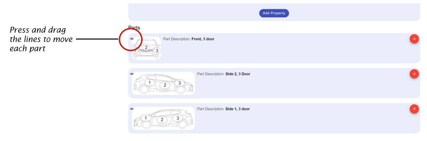 Drag & drop parts Drag & drop parts